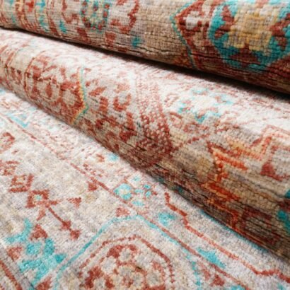 Orange Blue Afghan Memluk Rug
