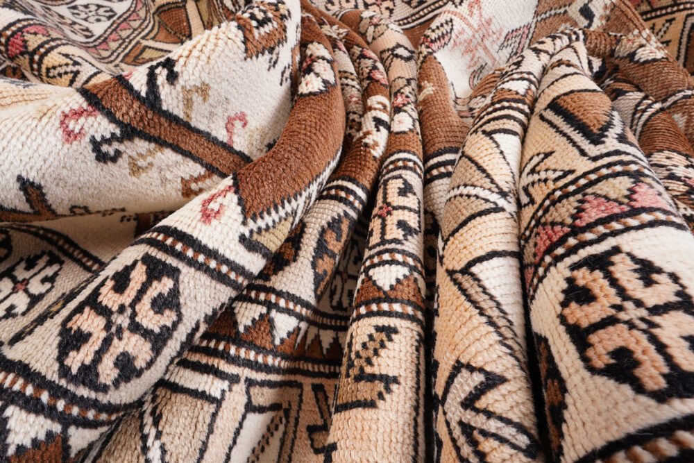 Hand-Knotted Milas Rug – Brown & Beige Wool Oriental Vintage Area Rug | Rugs1