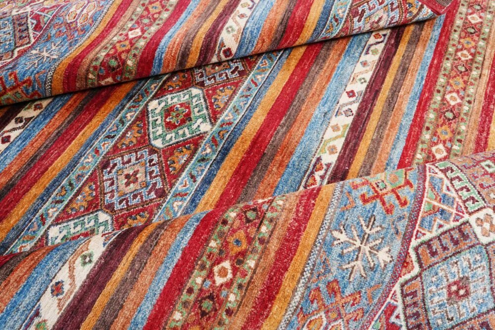 Striped Afghan Rug