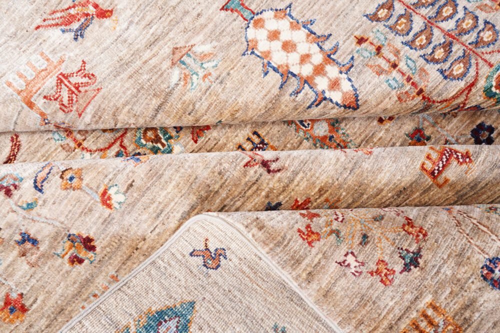 Botanical Afghan Rug