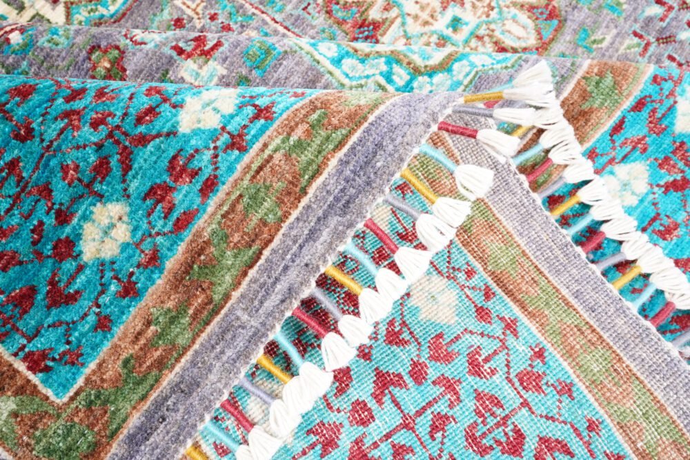Blue Grey Afghan Rug