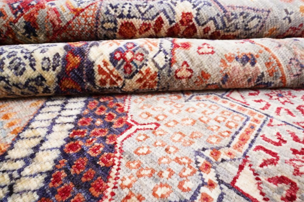 Orange Pink Afghan Rug