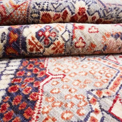 Orange Pink Afghan Rug