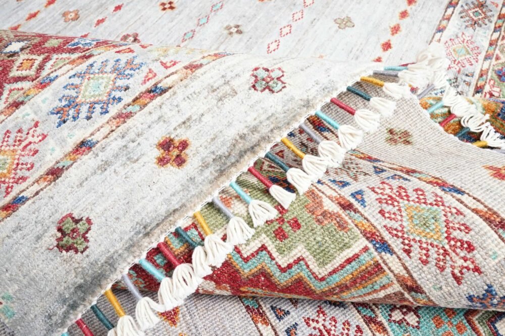 Striped Afghan Wool Rug