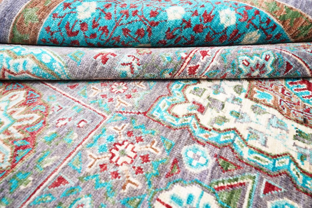 Blue Grey Afghan Rug
