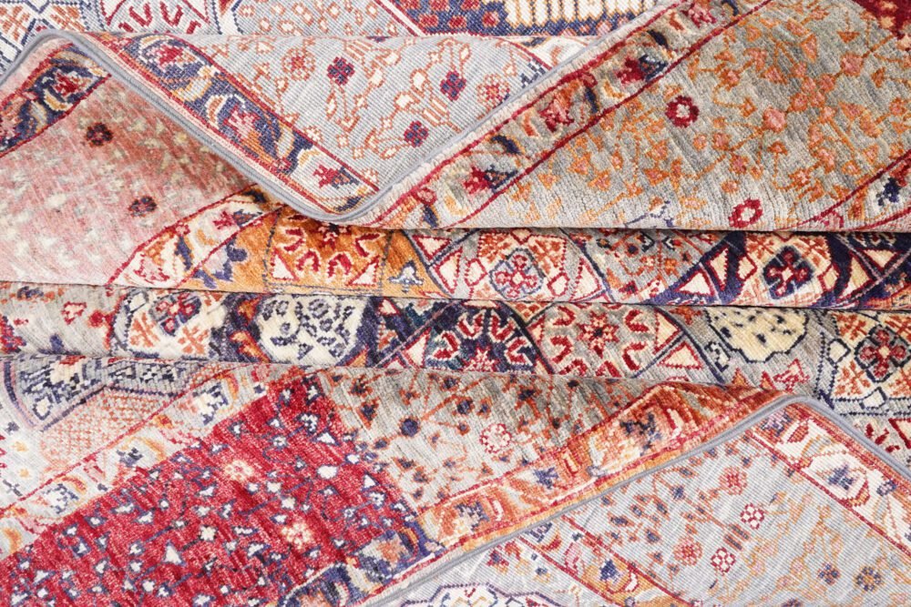 Orange Pink Afghan Rug