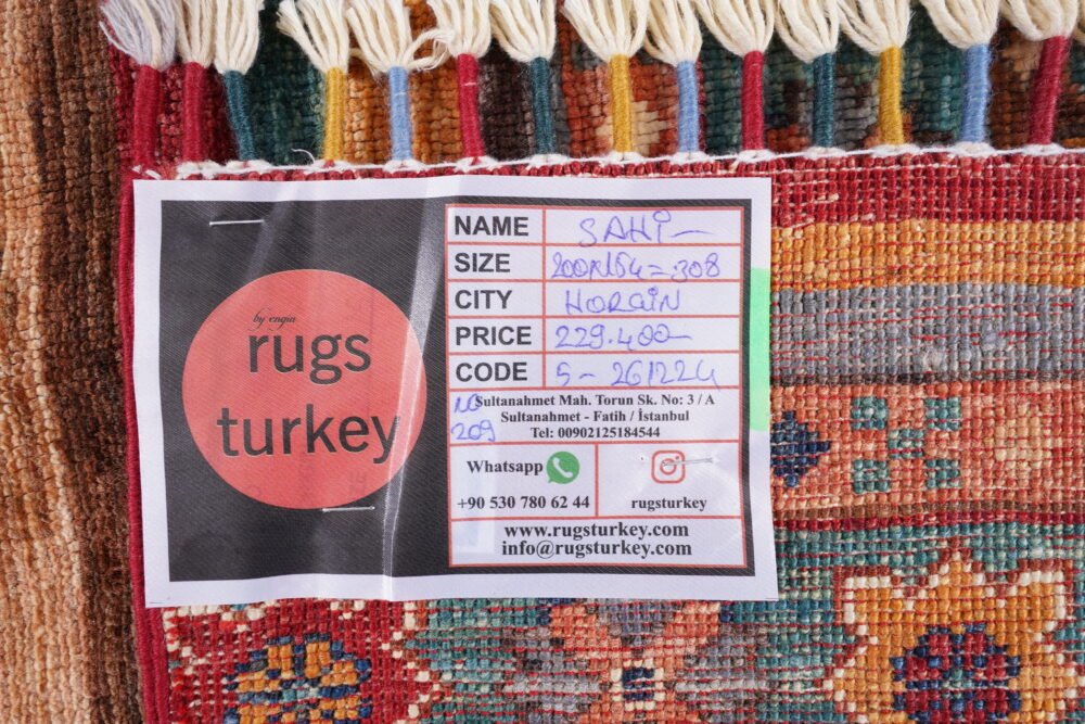 Red Orange Striped Rug